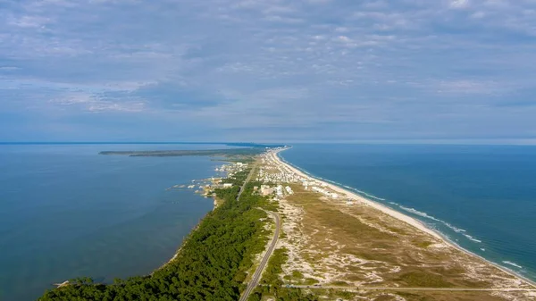 stock image Aerial view of Fort Morgan beach in Gulf Shores, Alabama