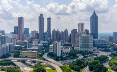 Atlanta şehir merkezi, Georgia gökyüzü güneşli bir günde