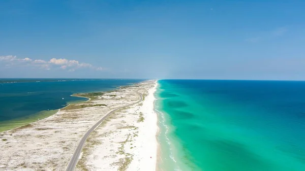 Вид Повітря Пляж Пенсакола Флорида Вихідні 2023 Року — стокове фото