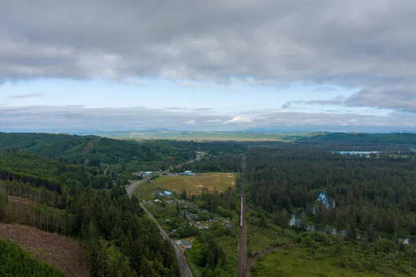Haziran Aberdeen Washington Hava Görüntüsü — Stok fotoğraf