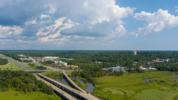 stock image Aerial view of Daphne, Alabama on the Eastern shore of Mobile Bay