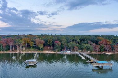 Mobile Körfezi Aralık gün batımı Daphne, Alabama 'daki Mayday Park' ta