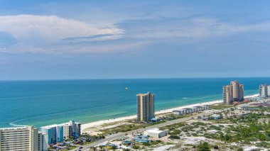 Aerial view of the beach at Perdido Key, Florida in July clipart