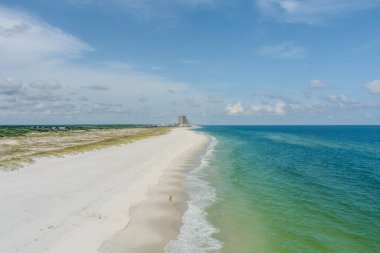 Temmuz 'da Alabama, Körfez Sahilleri' ndeki sahilin havadan görüntüsü