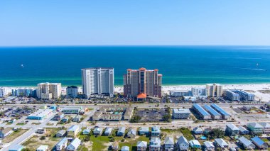 Haziran 'da Alabama' nın körfez kıyısındaki sahilin havadan görüntüsü