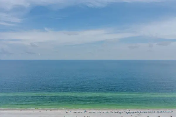 stock image Aerial view of the beach at Gulf Shores, Alabama in July