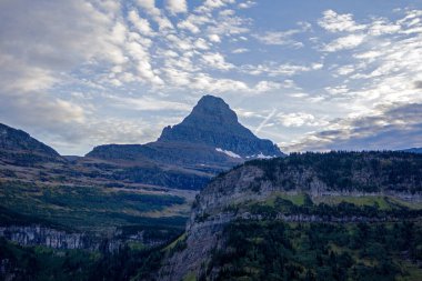 Mountainous landscape at Logan Pass in Glacier National Park, Montana clipart