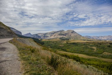 Mountainous landscape on the Eastern border of Glacier National Park, Montana clipart