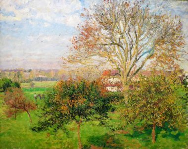 Camille Pissarro 1897 'den Eragny' de Sonbahar Sabahı