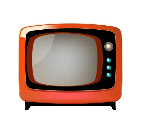 Ikoon Geïsoleerd Witte Achtergrond Televisie Symbool Voor Website Ontwerp Logo — Stockvector