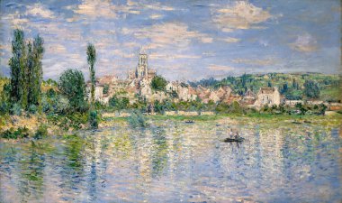 Vetheuil in Summer, by Claude Monet, 1880, French empresyonist picture, oil on tuval