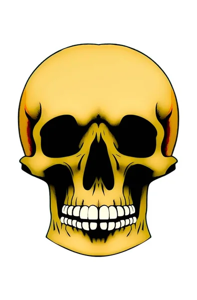 Lebka Lze Použít Jako Emblém Logo Odznak Štítek Značka Plakát — Stock fotografie