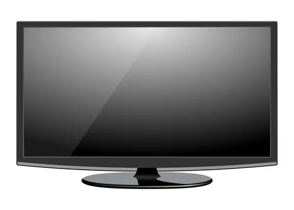 Μαύρο Led Οθόνη Τηλεόρασης Κενό Στο Παρασκήνιο — Διανυσματικό Αρχείο