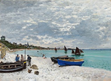 Sainte-Adresse 'deki sahil. Oscar-Claude Mone