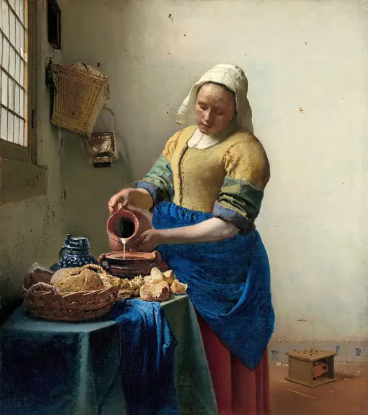 Доярка Голландская Картина Холст Масло — стоковое фото
