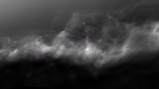 Абстрактный Белый Дым Замедленной Съемке Дым Холодный Туман Светлом Точечном — стоковое видео