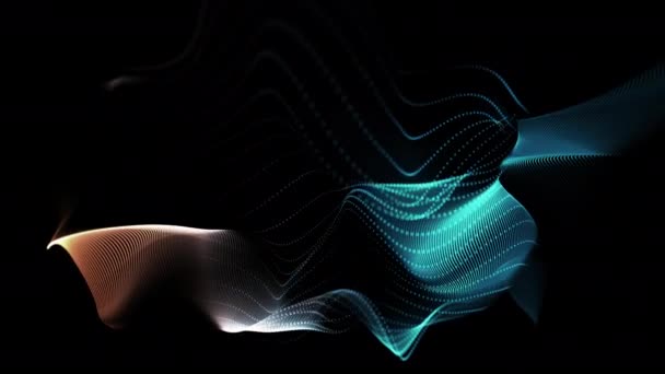 ブルーライトデジタルエフェクトによる抽象波技術の背景 — ストック動画