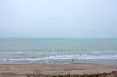 Mar Del Plata City 'nin güneyindeki Cliff, Buenos Aires, Arjantin