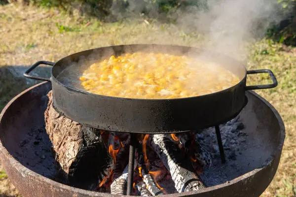 Traditional Argentinean Locro Stew Cooked Disk — Stock Photo, Image
