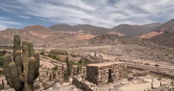 Ruinas Pucara Tilcara Tilcara Valle Humahuaca Jujuy Argentina Pucar Tilcara — Vídeo de stock