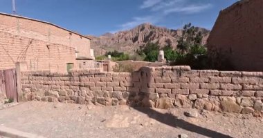 Tilcara 'da çamur duvarları, Jujuy Eyaleti, Arjantin