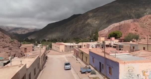 Krajobraz Cerro Los Siete Colores Hill Purmamarca Quebrada Humahuaca Jujuy — Wideo stockowe