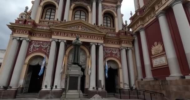 Fasada Kościoła Franciszka Salta City Argentyna — Wideo stockowe