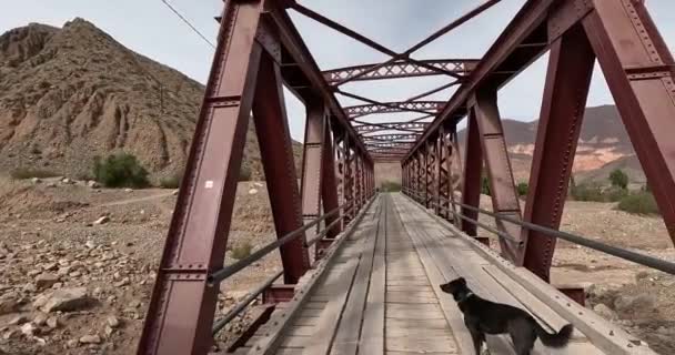 Σιδηρά Γέφυρα Στην Tilcara Επαρχία Jujuy Αργεντινή — Αρχείο Βίντεο