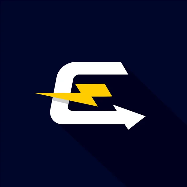 Eコンセプトの電動ロゴ — ストックベクタ