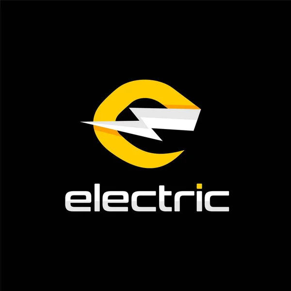 Elektrisk Logotyp Med Bokstav Koncept — Stock vektor