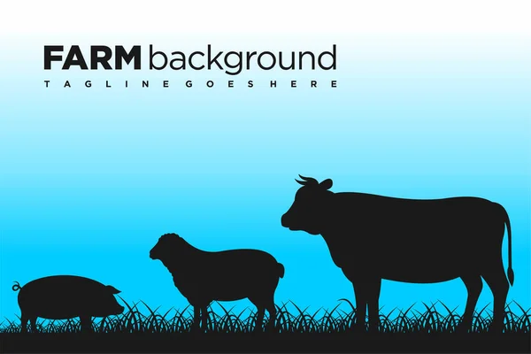 Vieh Vektor Vieh Hintergrund Vektor — Stockvektor