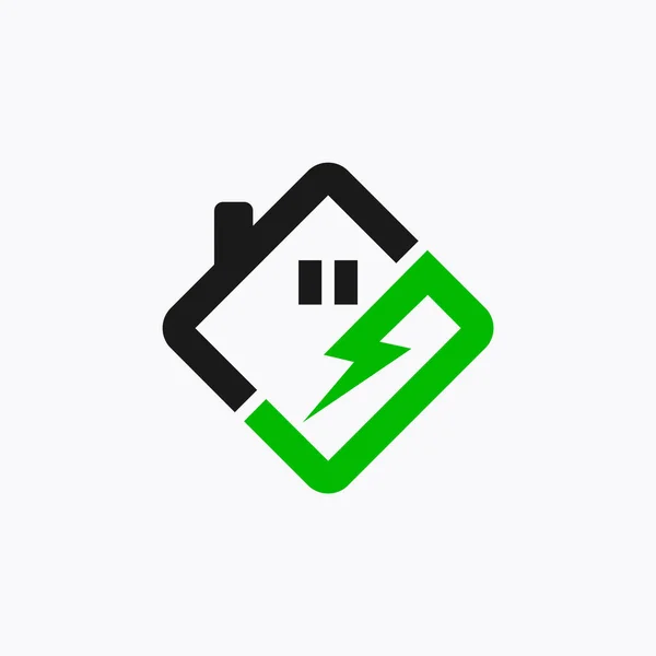 Menyimpan Logo Listrik Logo Listrik House - Stok Vektor