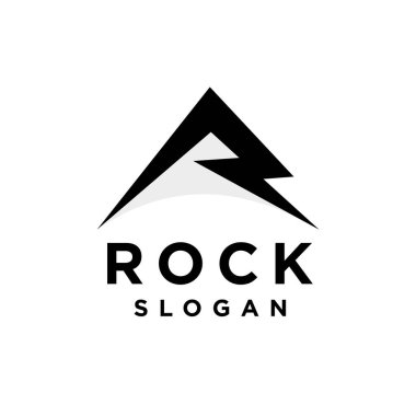 Mountain Rock logo with letter R clipart