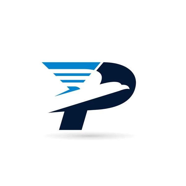 Logotipo Rede Pássaro Projeto Logotipo Sinal —  Vetores de Stock