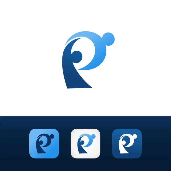 Логотип Пари Людей Літера Дизайн Логотипу — стоковий вектор