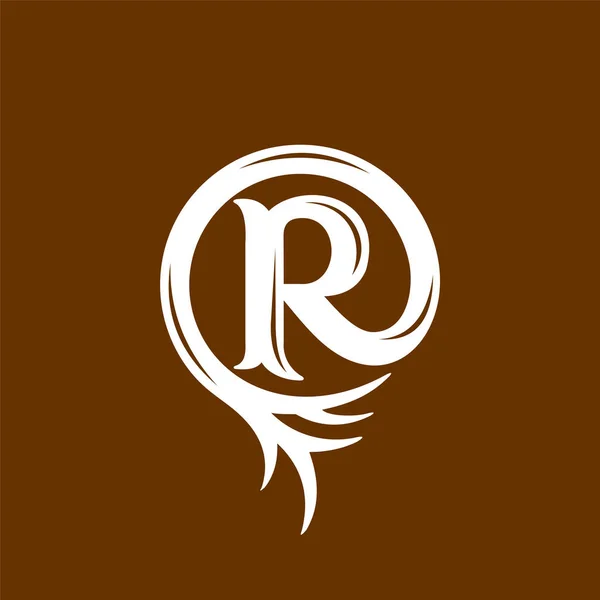Design Logotipo Raiz Letra Raiz Logotipo — Vetor de Stock