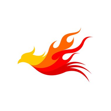 Ateş konseptli Phoenix logosu