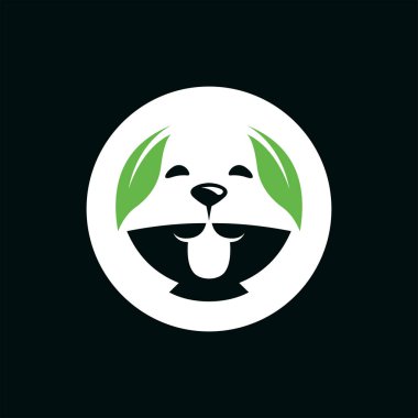 evcil hayvan logosu ve kase konsepti