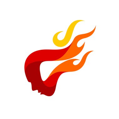 Yangın başlığı logosu, baş logosu.