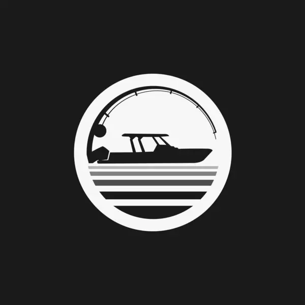 Ship Fishing Logo Ship Fishing Concept — Stock Vector