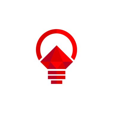 Ampul logosu, kırmızı ampul logosu.