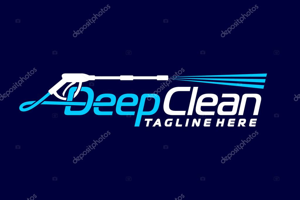 Deep Clean lettering logo, Deep clean logo