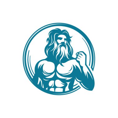 Çember konseptli Zeus logosu