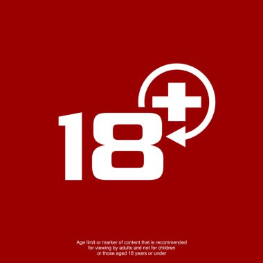 18 plus vector logo, 18 plus icon clipart