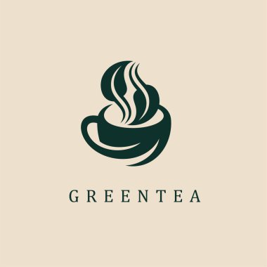 Çay yapraklı logo, yeşil çay logosu