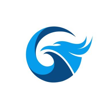 Çember konseptli kartal logosu