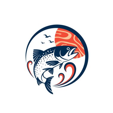 Dairesel konseptli somon logosu