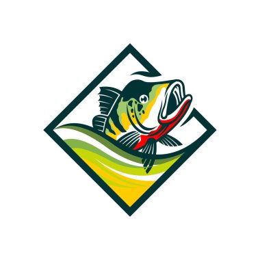 tavuskuşu levrek balığı logosu sudan atlıyor