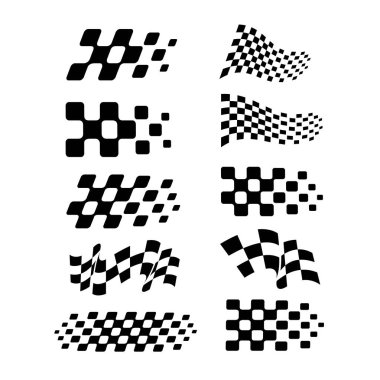 Damalı yarış bayrağı vektörü, kareli yarış bayrağı