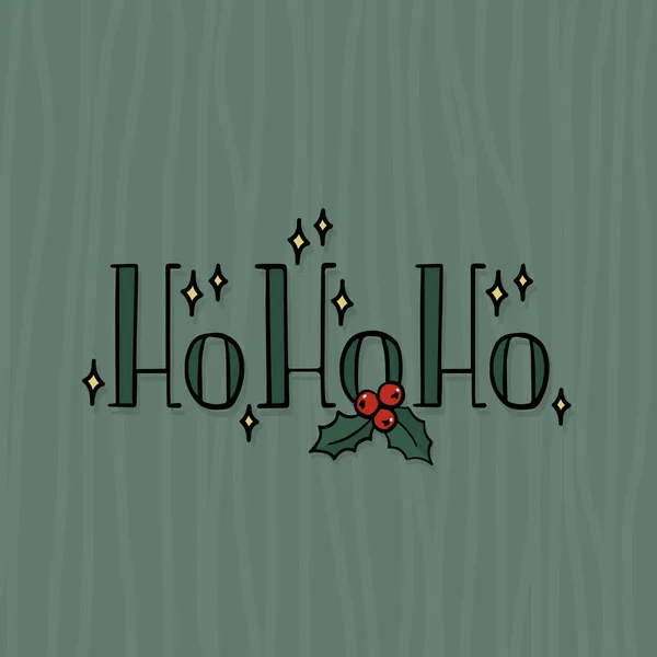 Saison Noël Vacances Hiver Doodle Illustration Vectorielle Colorée Avec Carte — Image vectorielle